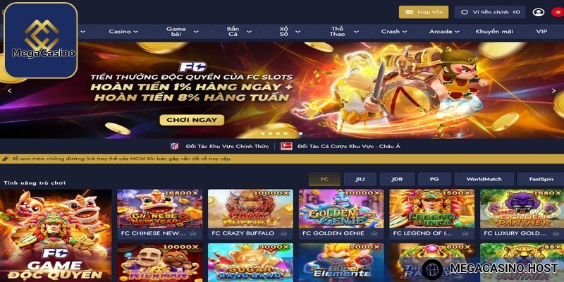 Cần kết nối với trang Megacasino chuẩn để cá cược